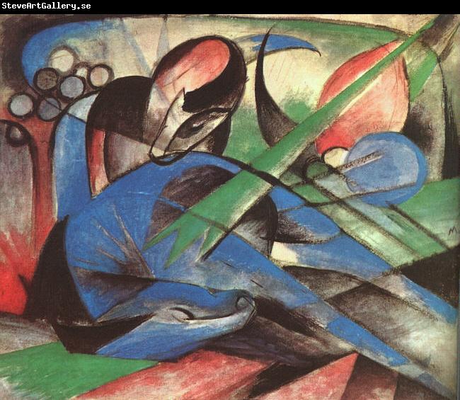 Franz Marc Dreaming Horse